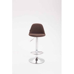 Lot de 2 tabourets de bar Kiel en tissu marron