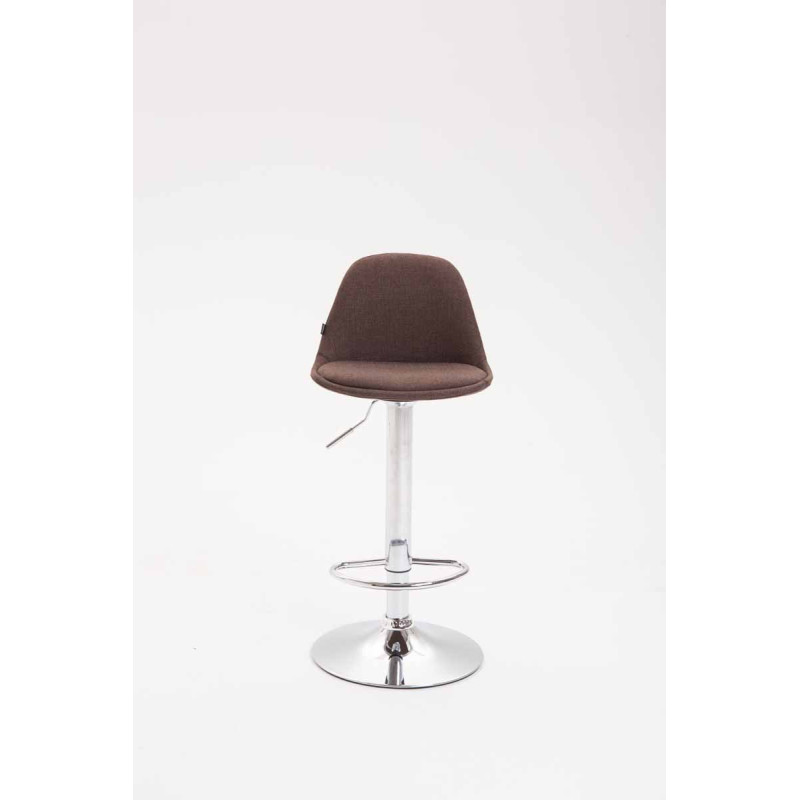 Lot de 2 tabourets de bar Kiel en tissu marron