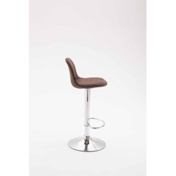 Lot de 2 tabourets de bar Kiel en tissu marron