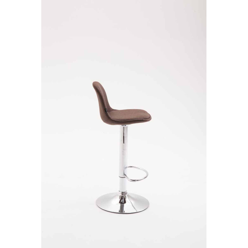 Lot de 2 tabourets de bar Kiel en tissu marron