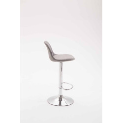 Lot de 2 tabourets de bar Kiel en tissu gris