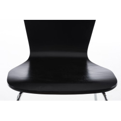 Lot de 2 chaises visiteurs Aaron en noir