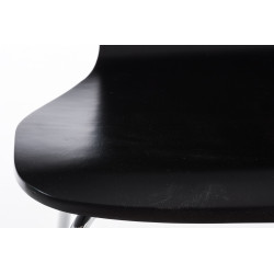 Lot de 2 chaises visiteurs Aaron en noir