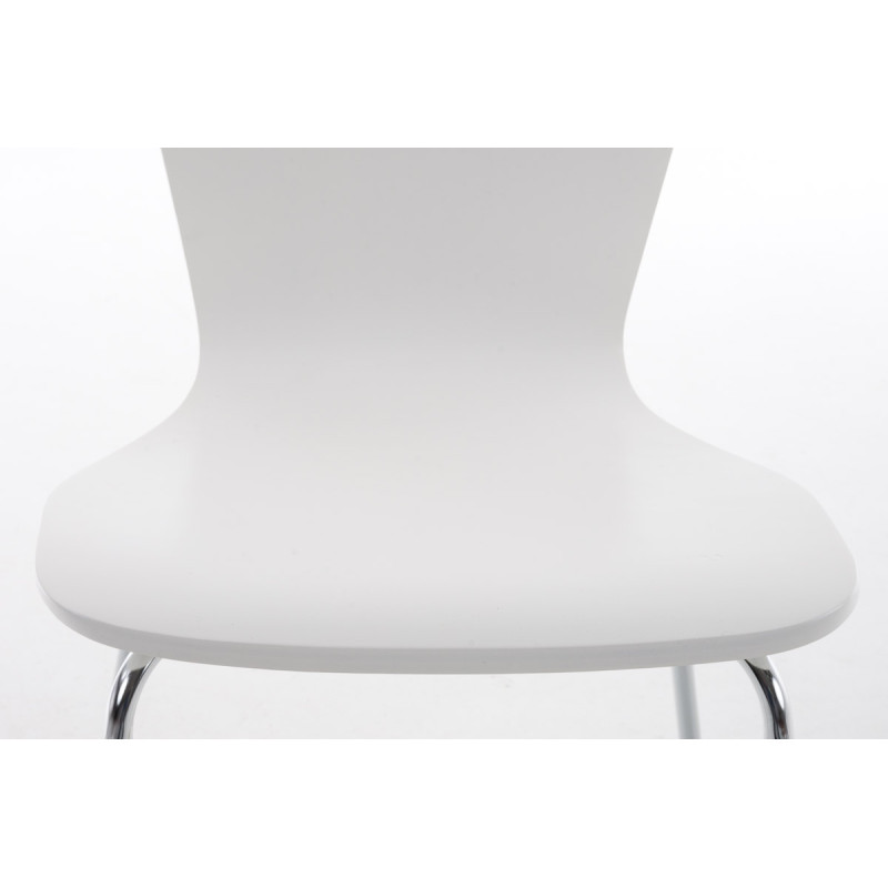 Lot de 4 chaises visiteurs blanches Aaron