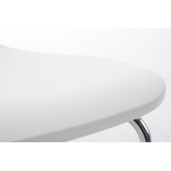 Lot de 4 chaises visiteurs blanches Aaron