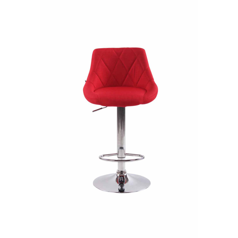 Lot de 2 tabourets de bar Lazio tissu C rouge