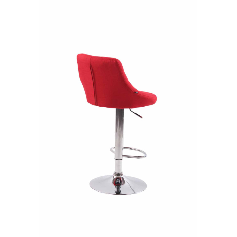 Lot de 2 tabourets de bar Lazio tissu C rouge