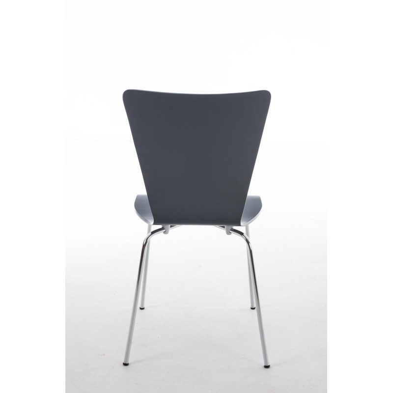 Lot de 4 chaises visiteurs Aaron grises