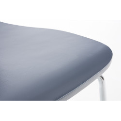 Lot de 4 chaises visiteurs Aaron grises