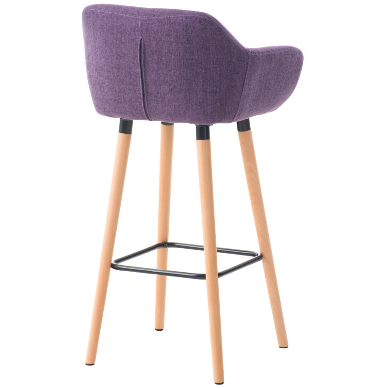 Lot de 2 tabourets de bar Grant en tissu violet