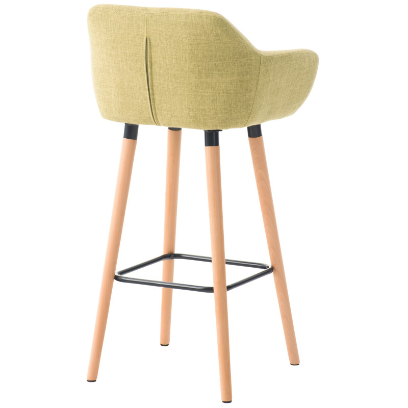 Lot de 2 tabourets de bar Grant en tissu vert clair