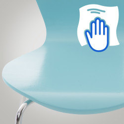 Lot de 2 chaises visiteurs Calisto bleu clair