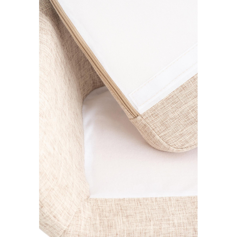 Lot de 2 tabourets de bar Grant tissu crème