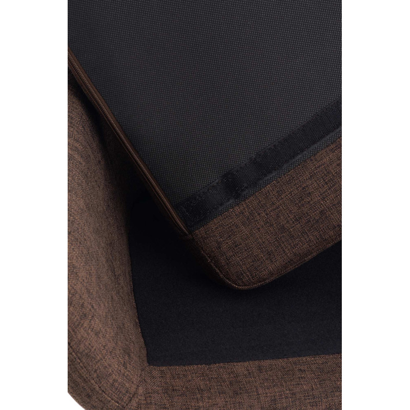 Lot de 2 tabourets de bar Grant en tissu marron