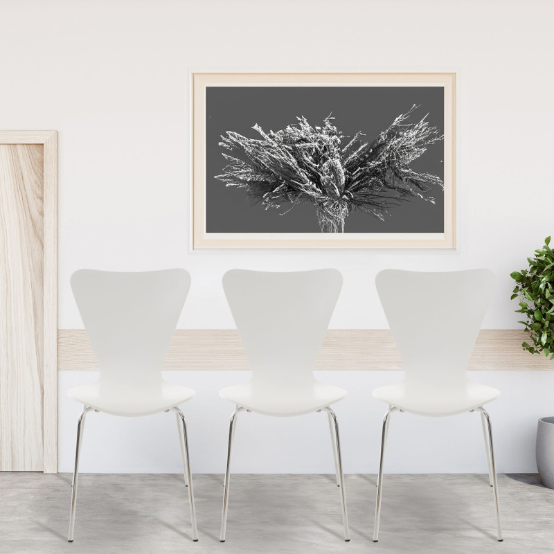 Lot de 4 chaises visiteurs Calisto en blanc