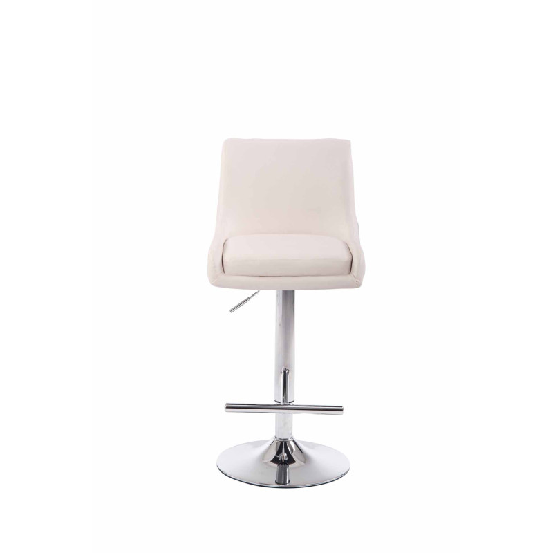 Tabouret de bar Club en cuir artificiel C blanc