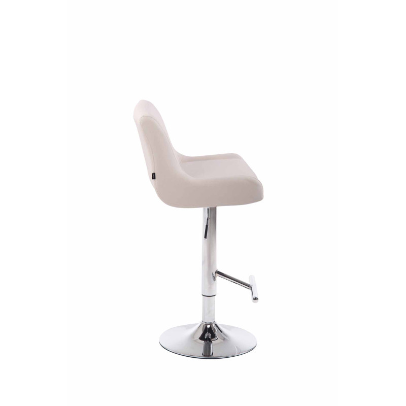 Tabouret de bar Club en cuir artificiel C blanc