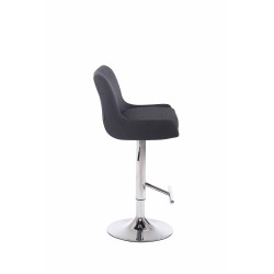 Tabouret de bar Club en cuir artificiel C noir