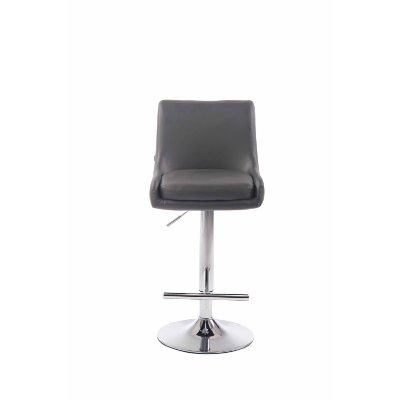 Tabouret de bar Club en cuir artificiel C gris