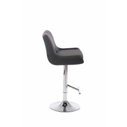Tabouret de bar Club en cuir artificiel C gris