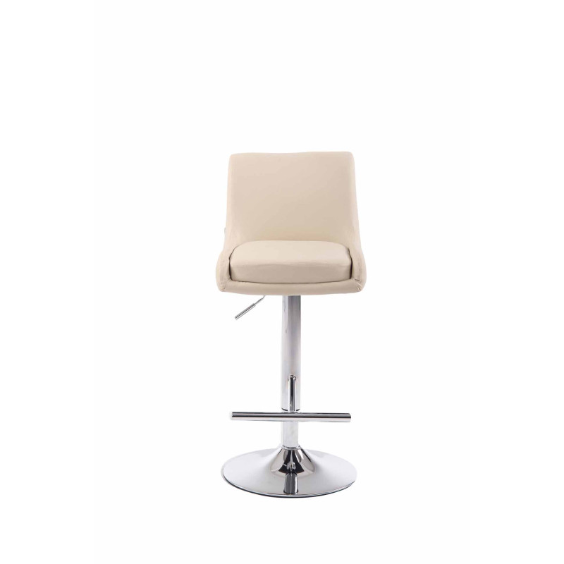 Tabouret de bar Club simili cuir C crème