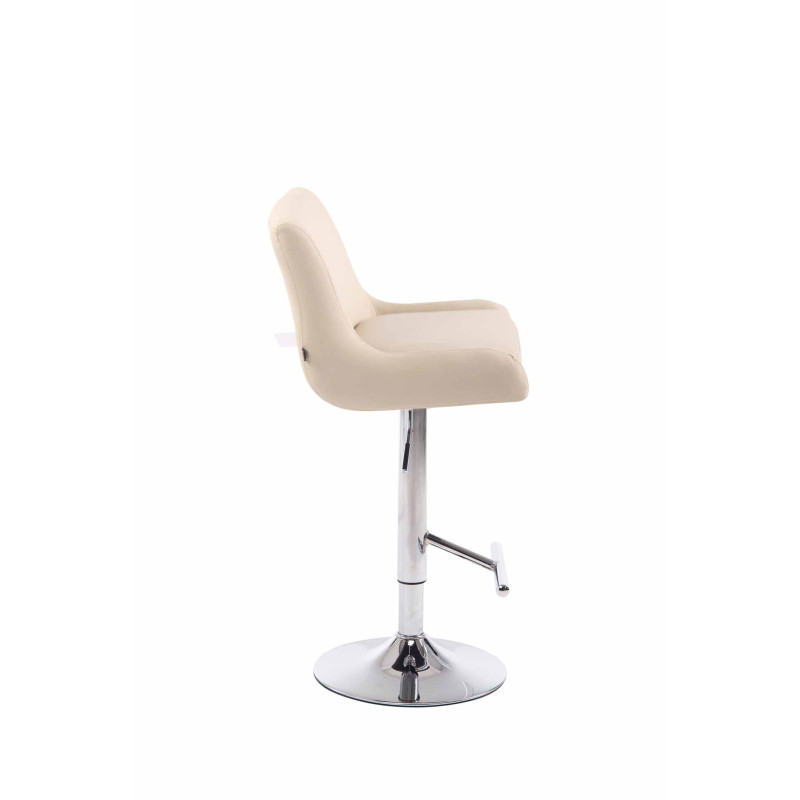 Tabouret de bar Club simili cuir C crème