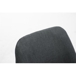 Chaise visiteur Toulouse tissu Natura ronde gris foncé
