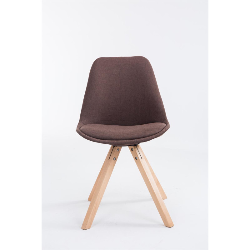 Chaise visiteur Toulouse tissu Natura Square marron