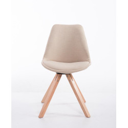 Chaise visiteur Toulouse tissu Natura Square crème