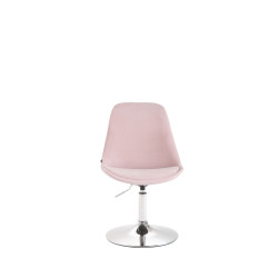 Chaise de salle à manger Maverick en velours chromé | rose