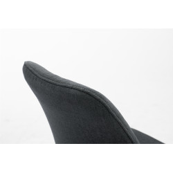 Chaise visiteur Toulouse tissu Natura Square gris foncé