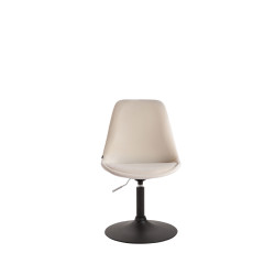 Chaise de salle à manger Maverick en velours noir | crème
