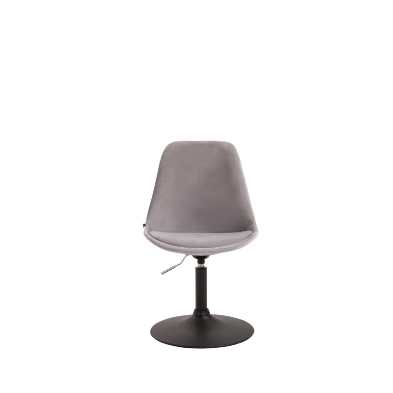 Chaise de salle à manger Maverick en velours noir | gris