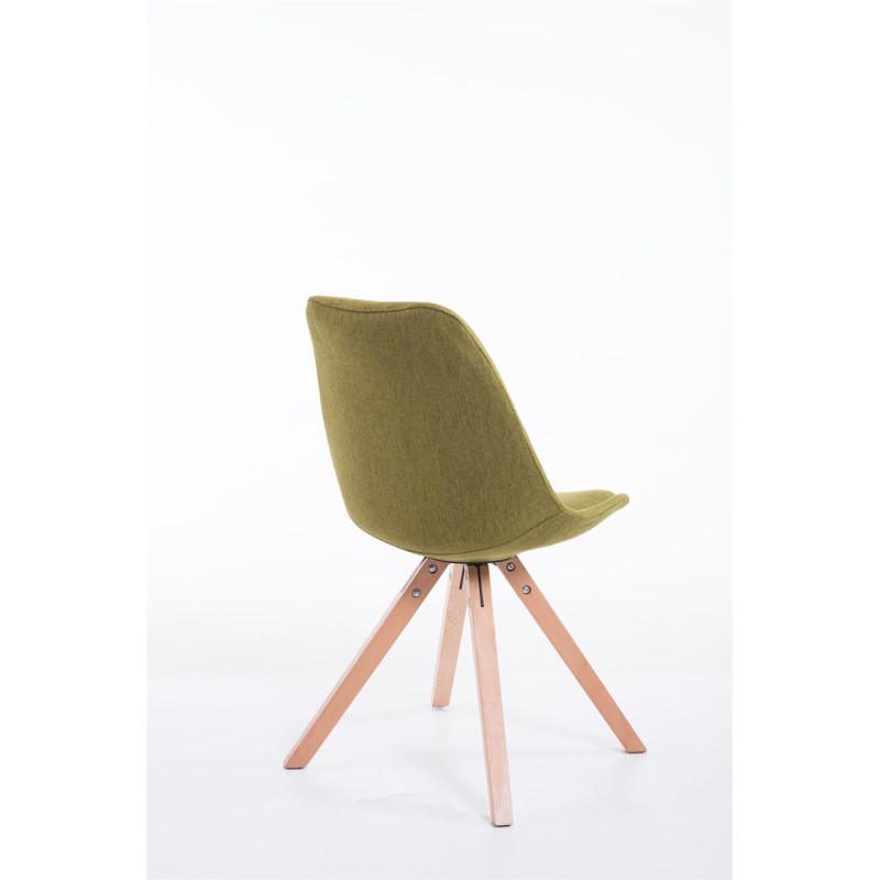 Chaise visiteur Toulouse tissu Natura Square vert