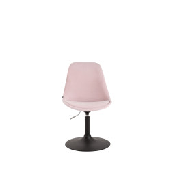 Chaise de salle à manger Maverick en velours noir | rose