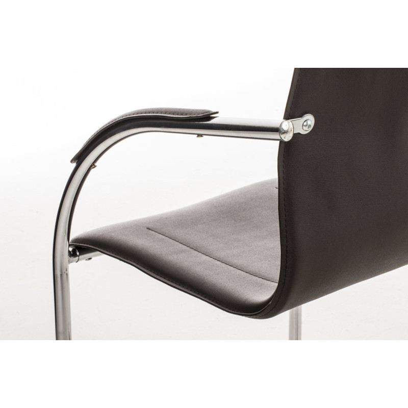 Chaise visiteur Melina V2 marron