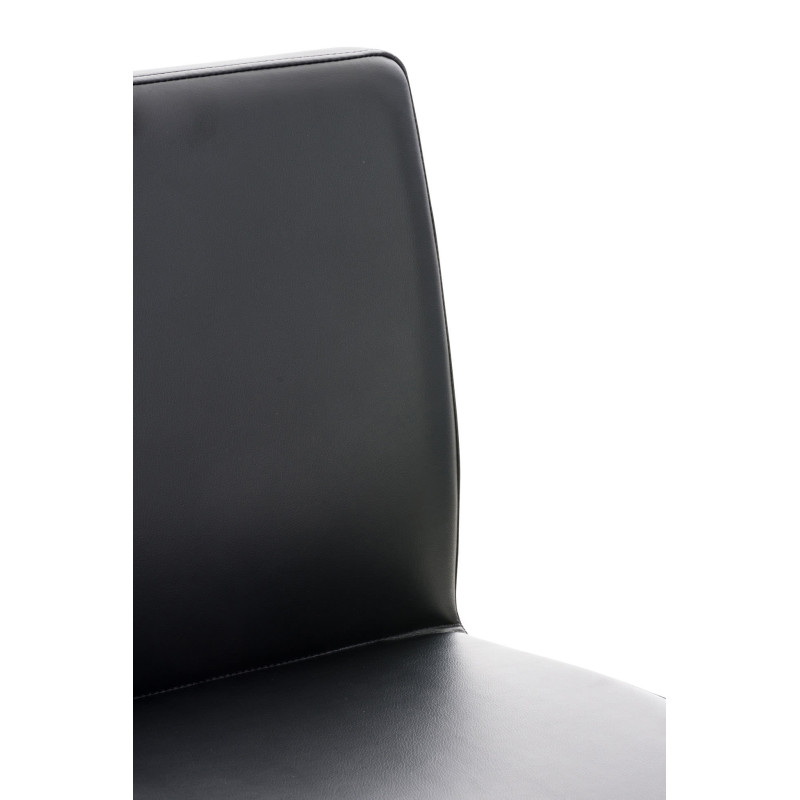 Tabouret de bar Cadiz, simili cuir noir