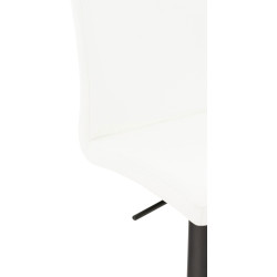 Tabouret de bar Cadiz, noir et blanc, simili cuir