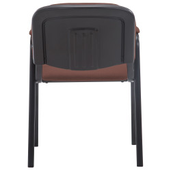 Chaise visiteur Ken PRO en tissu marron