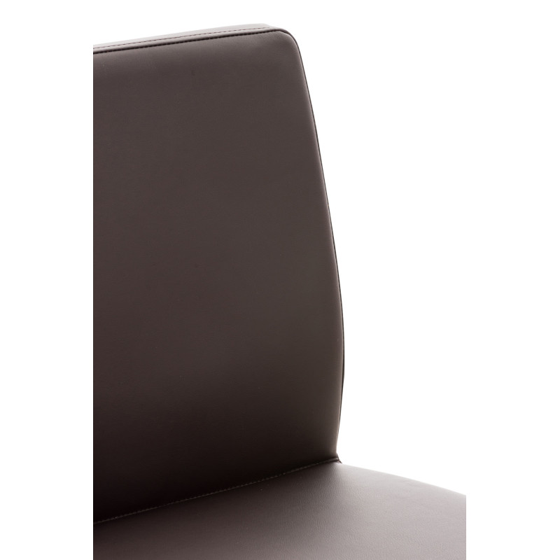 Tabouret de bar Cadiz simili cuir noir marron