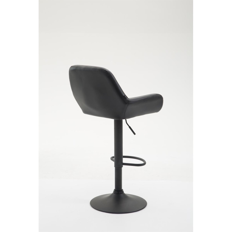 Tabouret de bar Braga en cuir artificiel B noir