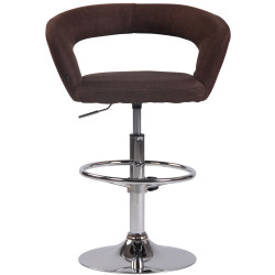 Tabouret de bar Jaen en tissu marron