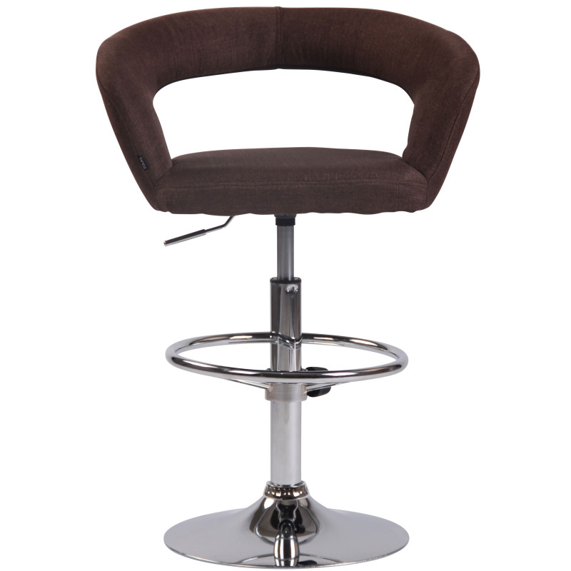 Tabouret de bar Jaen en tissu marron