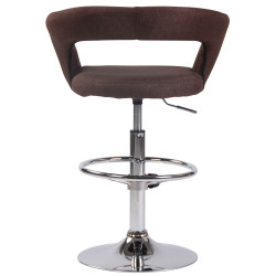 Tabouret de bar Jaen en tissu marron
