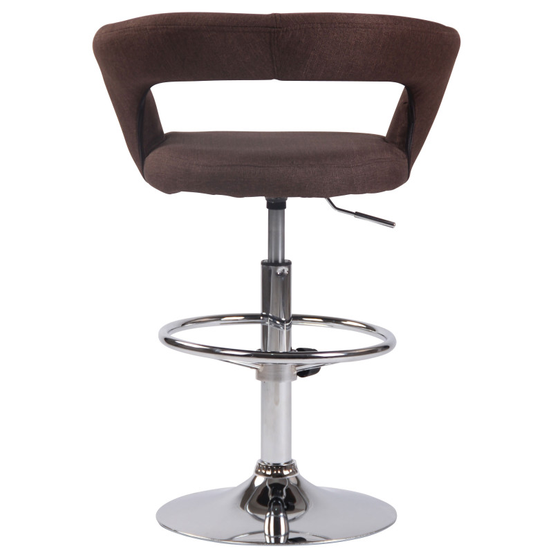 Tabouret de bar Jaen en tissu marron