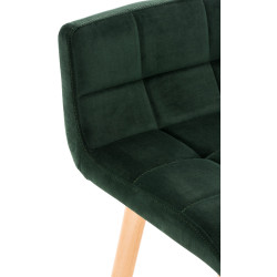Tabouret de bar en velours vert Lincoln
