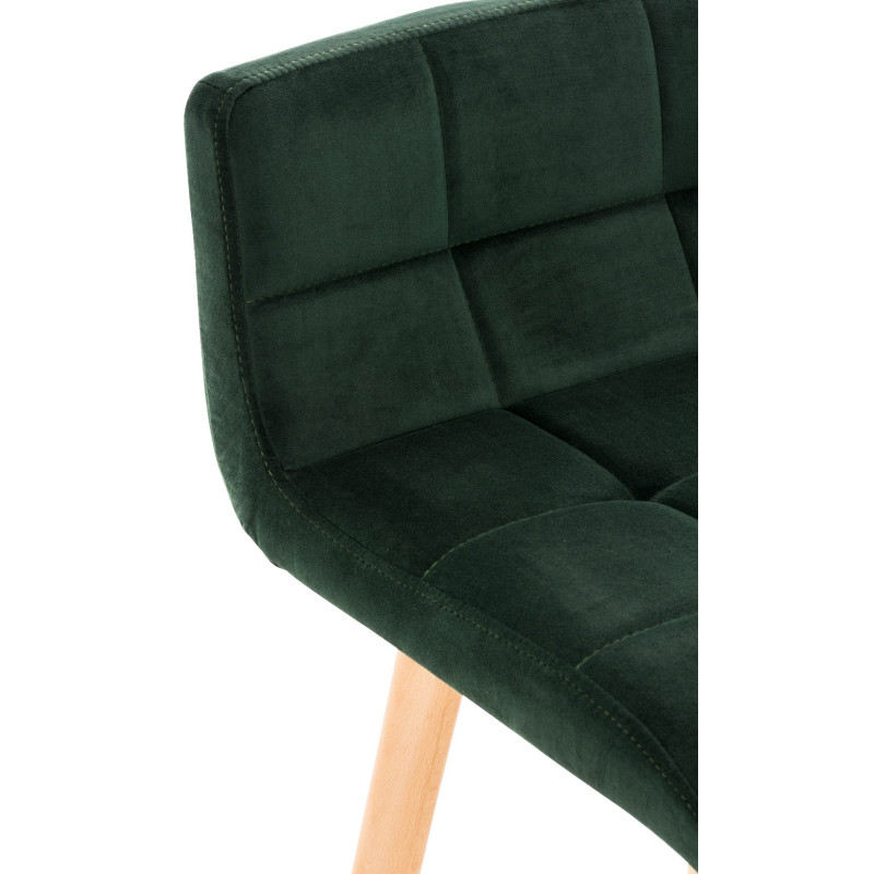 Tabouret de bar en velours vert Lincoln