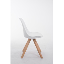 Chaise visiteur Toulouse Natura Square blanche