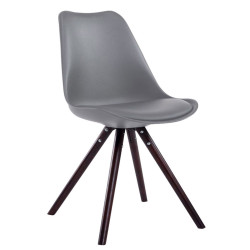 Chaise visiteur Toulouse Cappuccino Ronde grise