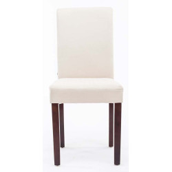 Lot de 2 chaises de salle à manger Ina en tissu cappuccino | crème